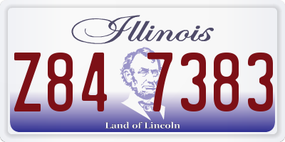 IL license plate Z847383
