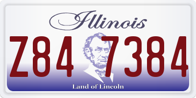 IL license plate Z847384
