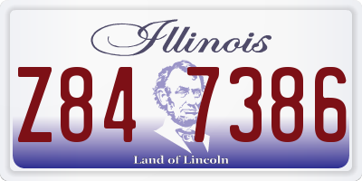 IL license plate Z847386