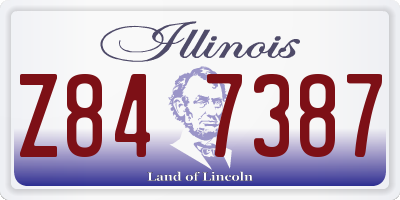 IL license plate Z847387