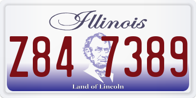 IL license plate Z847389