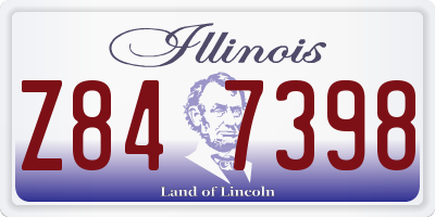 IL license plate Z847398