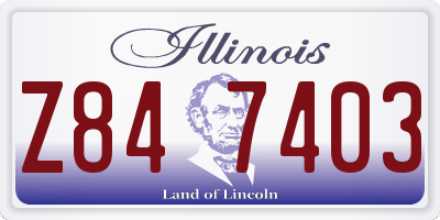 IL license plate Z847403
