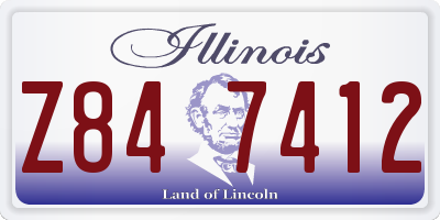 IL license plate Z847412