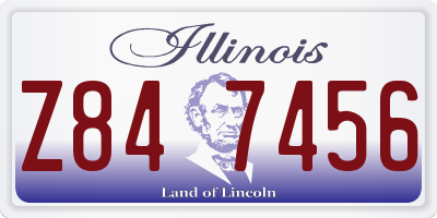 IL license plate Z847456