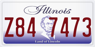 IL license plate Z847473