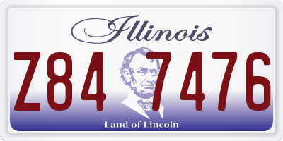 IL license plate Z847476