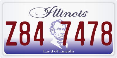 IL license plate Z847478