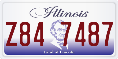 IL license plate Z847487