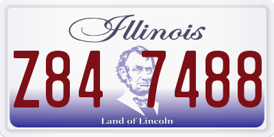 IL license plate Z847488