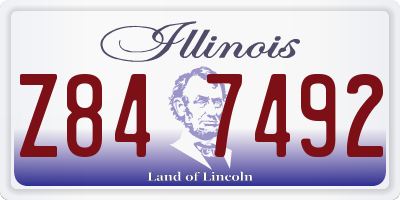 IL license plate Z847492