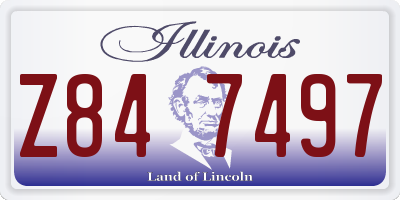IL license plate Z847497