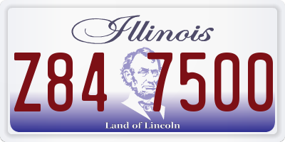 IL license plate Z847500
