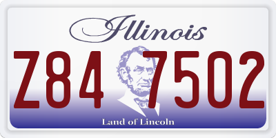 IL license plate Z847502