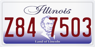 IL license plate Z847503