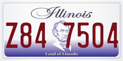 IL license plate Z847504