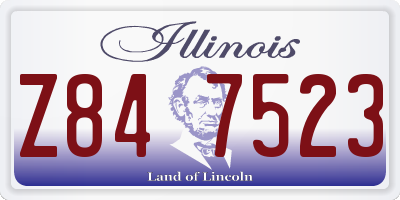 IL license plate Z847523