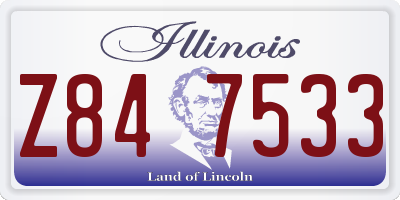 IL license plate Z847533