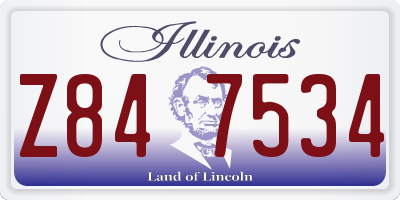 IL license plate Z847534