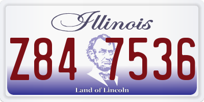 IL license plate Z847536