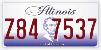 IL license plate Z847537