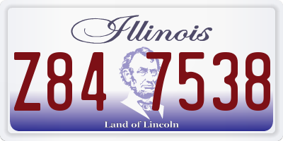 IL license plate Z847538