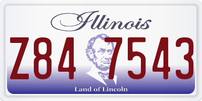 IL license plate Z847543