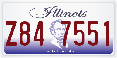 IL license plate Z847551