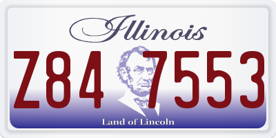 IL license plate Z847553