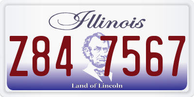 IL license plate Z847567
