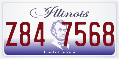 IL license plate Z847568