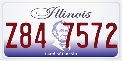 IL license plate Z847572