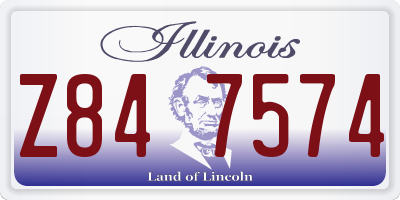 IL license plate Z847574
