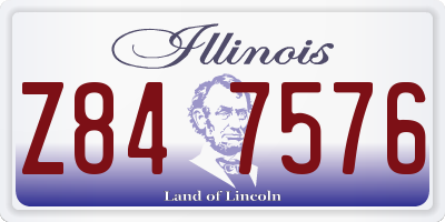 IL license plate Z847576