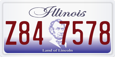 IL license plate Z847578