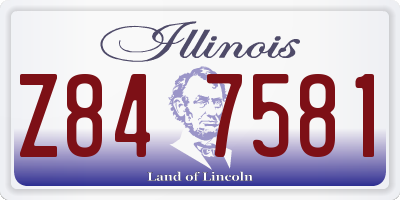 IL license plate Z847581