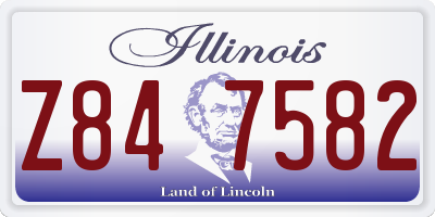 IL license plate Z847582