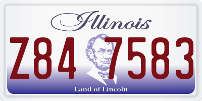 IL license plate Z847583