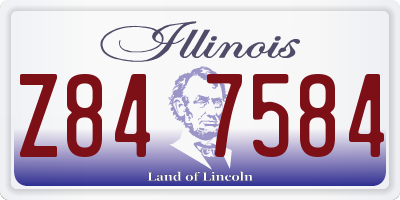 IL license plate Z847584