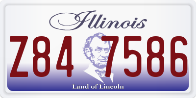 IL license plate Z847586