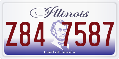 IL license plate Z847587