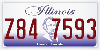 IL license plate Z847593