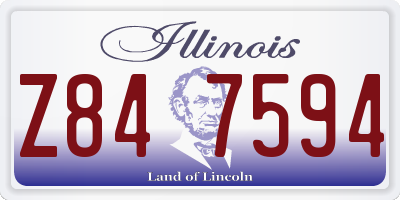 IL license plate Z847594