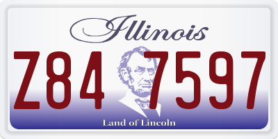 IL license plate Z847597