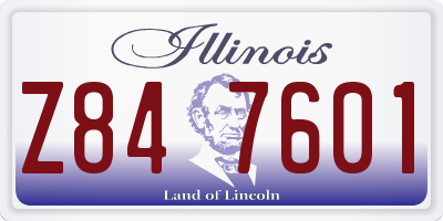 IL license plate Z847601