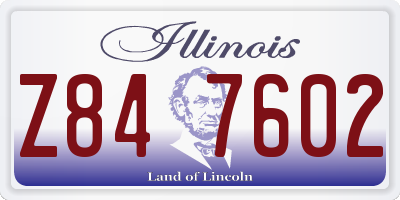 IL license plate Z847602