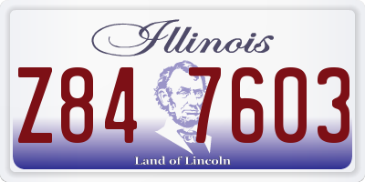 IL license plate Z847603