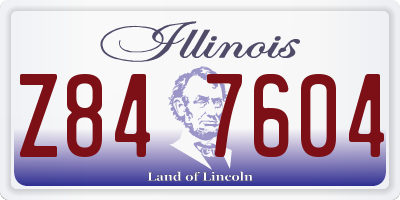 IL license plate Z847604