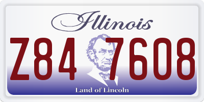 IL license plate Z847608
