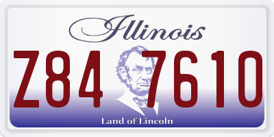 IL license plate Z847610